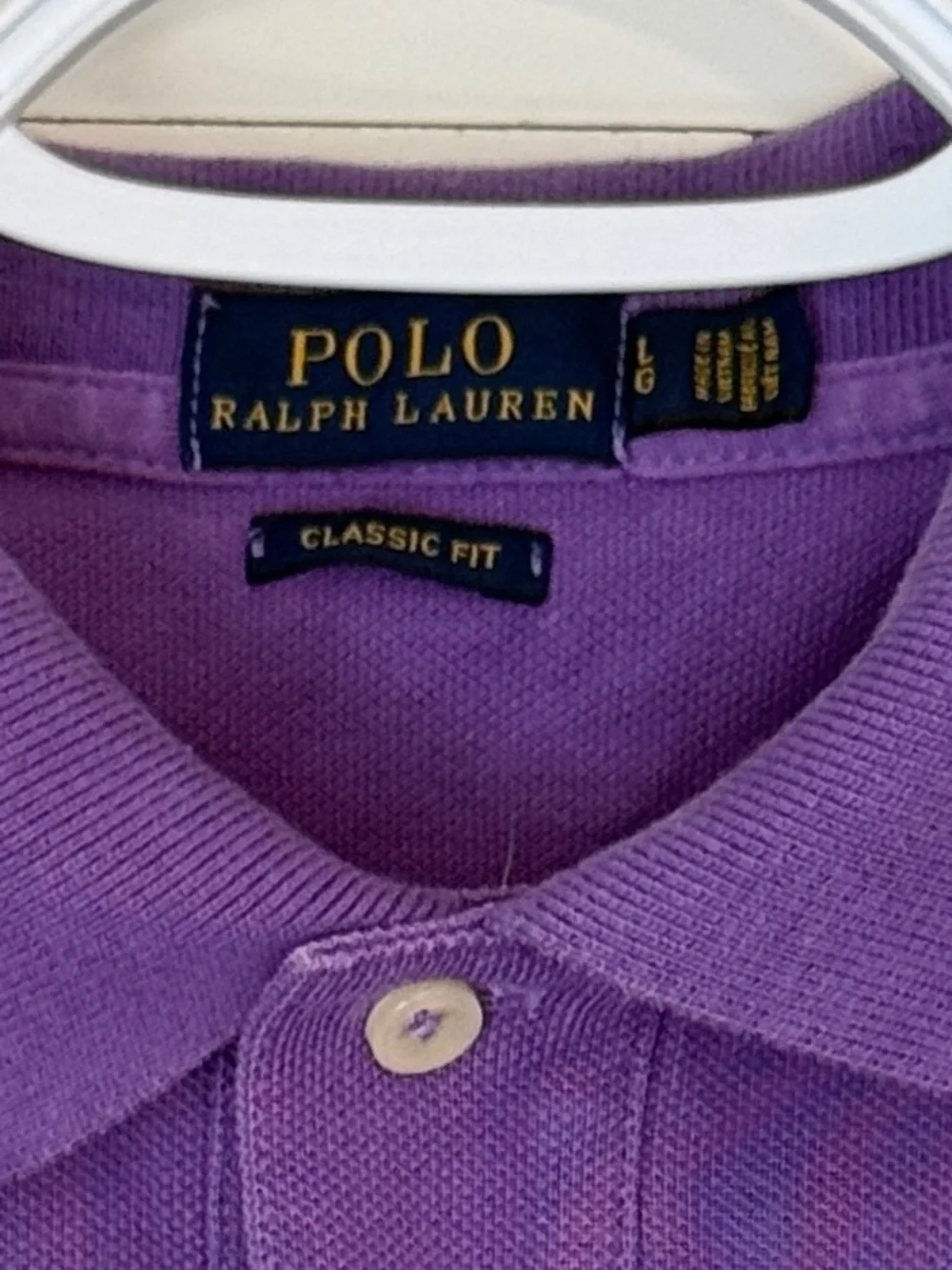 Polo Ralph Lauren Purple Polo Shirt Classic Fit Cotton Short Sleeve 25331